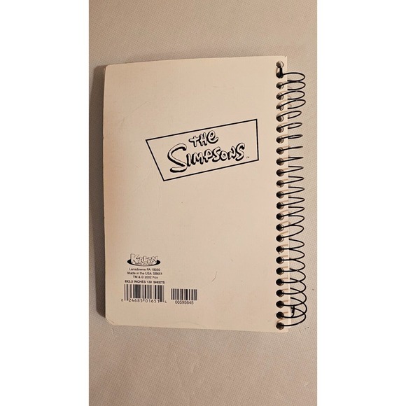 Unused Simpsons 2002 Notebook - Picture 2 of 6
